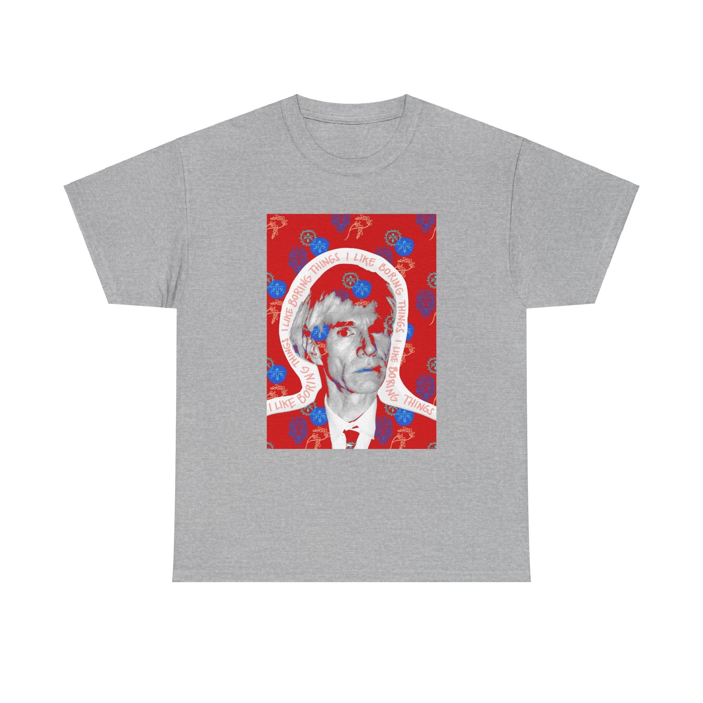 Not Boring Warhol Red Heavy Cotton Tee