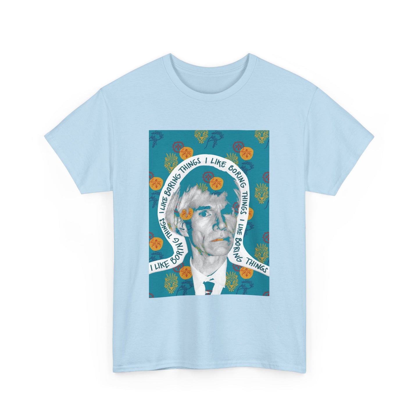 Not Boring Warhol Blue Heavy Cotton Tee