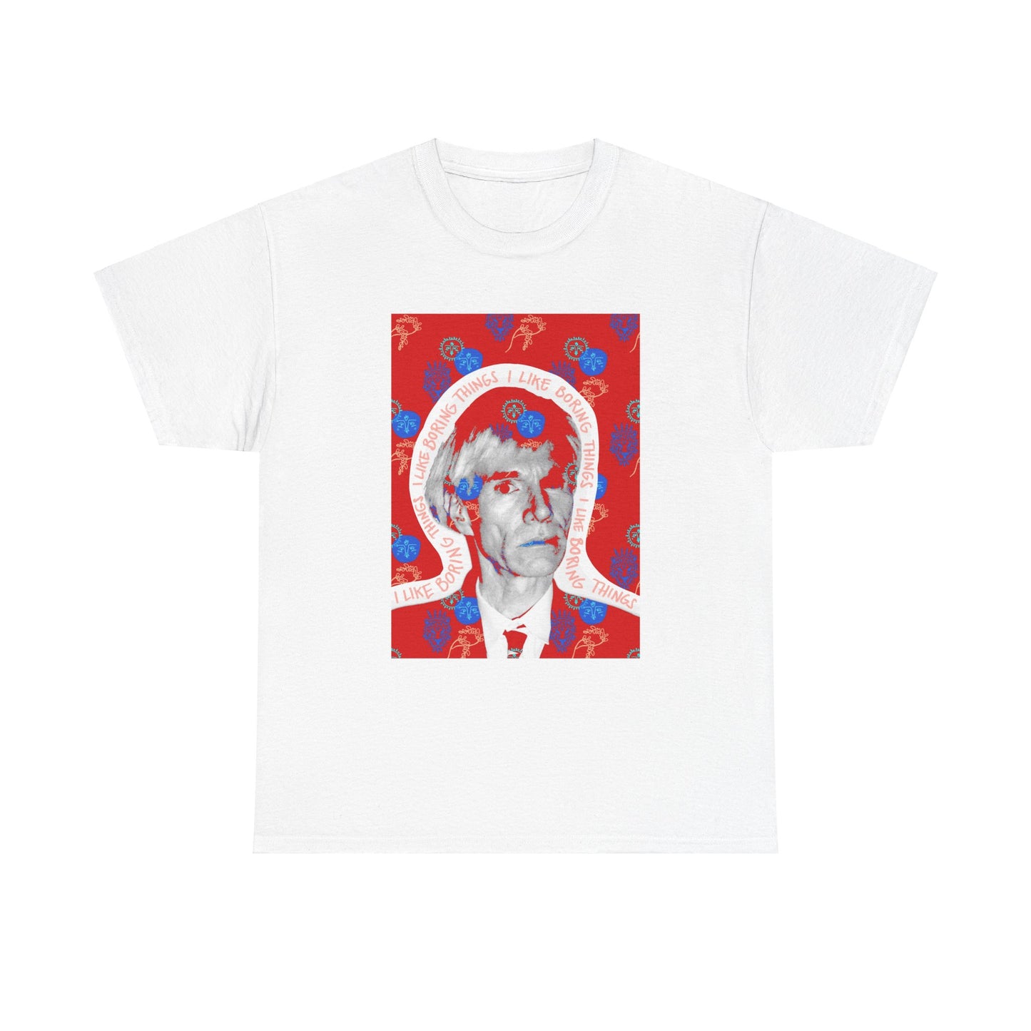 Not Boring Warhol Red Heavy Cotton Tee