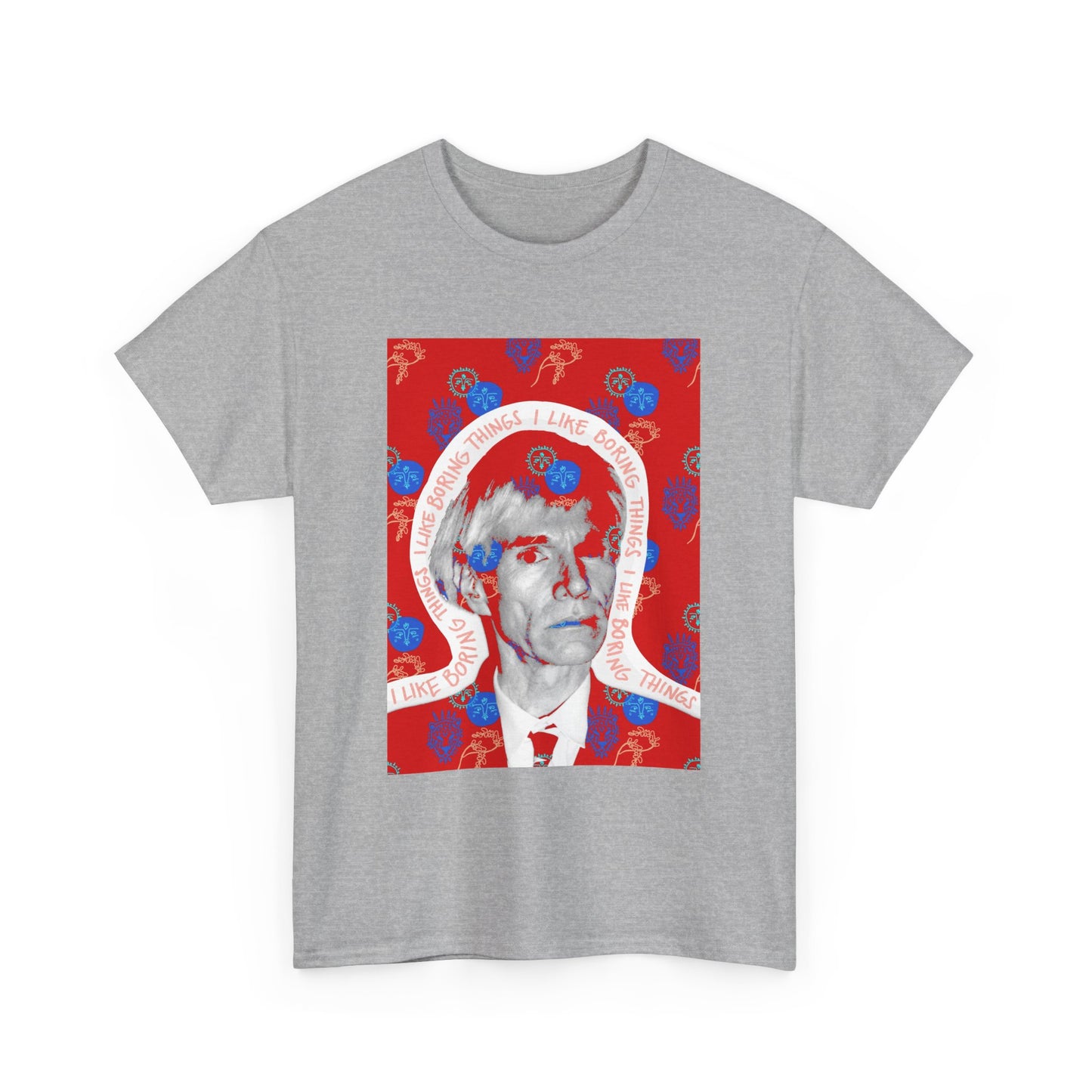 Not Boring Warhol Red Heavy Cotton Tee