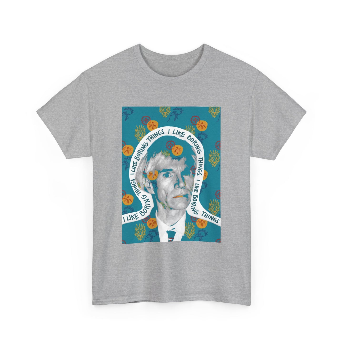Not Boring Warhol Blue Heavy Cotton Tee