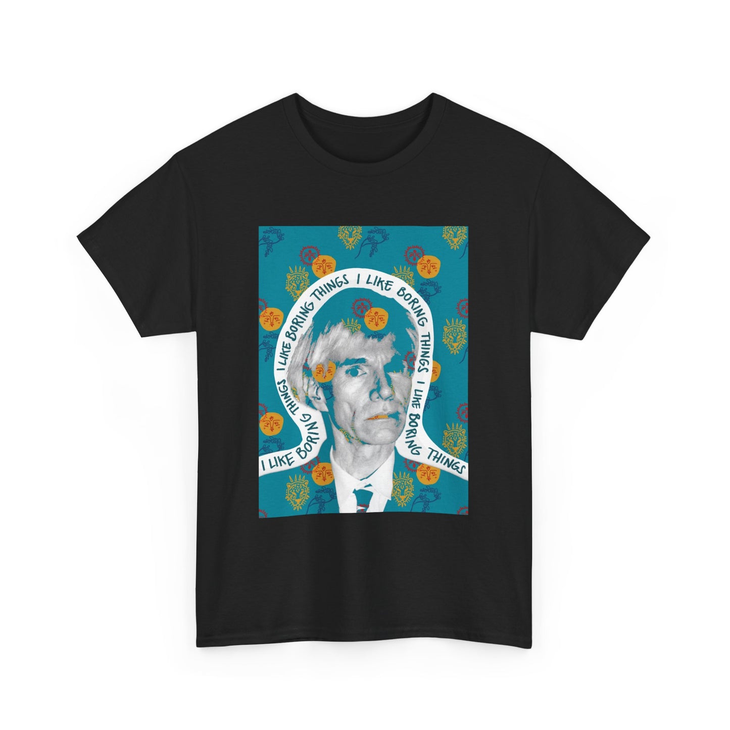 Not Boring Warhol Blue Heavy Cotton Tee