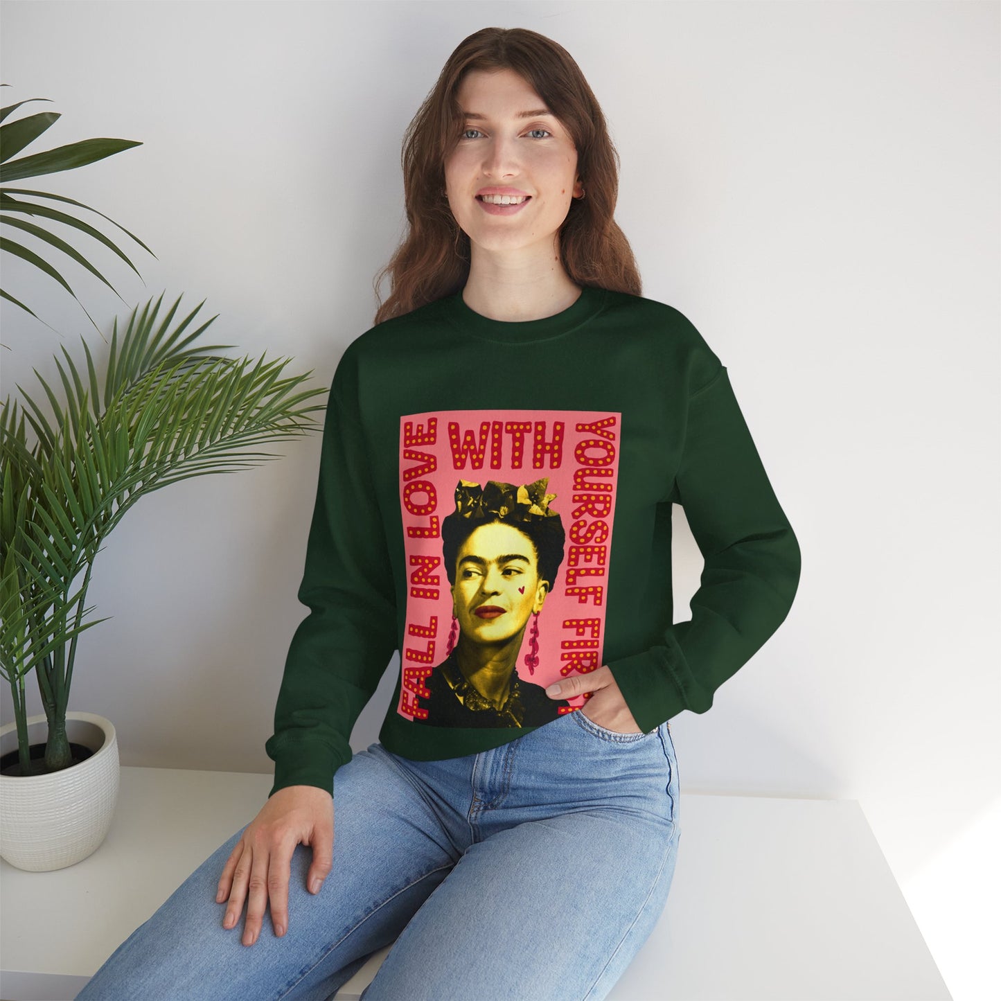 Love Yourself Frida Heavy Blend™ Crewneck Sweatshirt