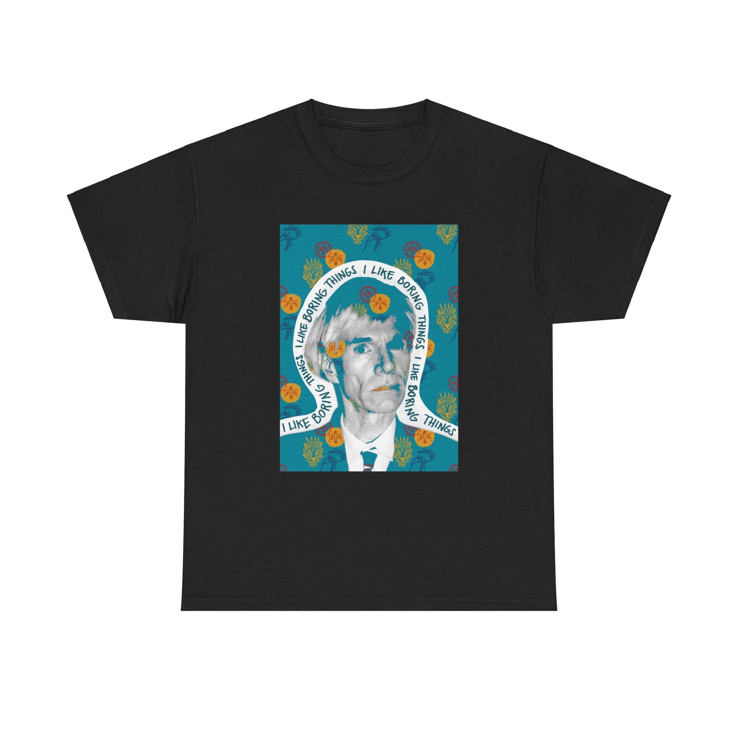 Not Boring Warhol Blue Heavy Cotton Tee