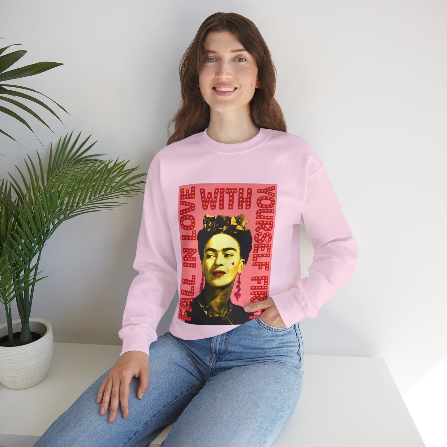 Love Yourself Frida Heavy Blend™ Crewneck Sweatshirt