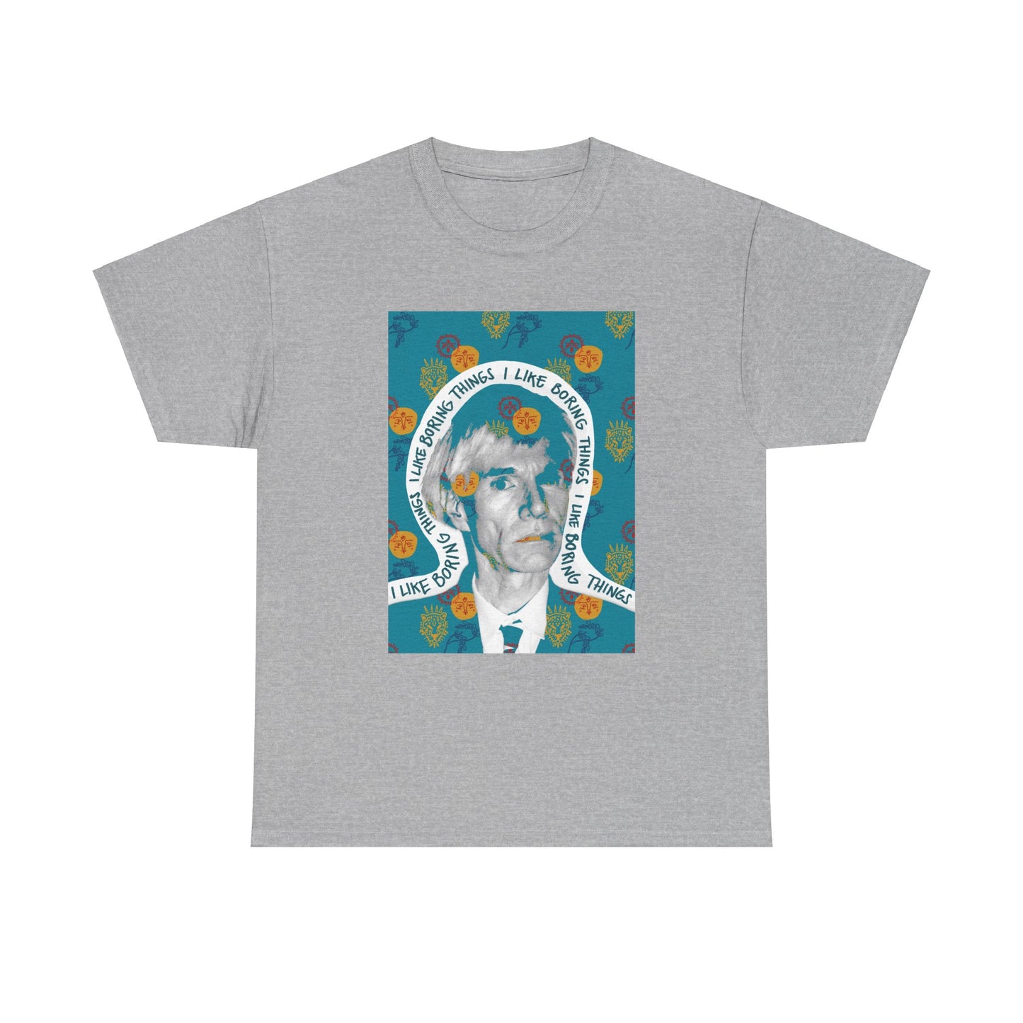 Not Boring Warhol Blue Heavy Cotton Tee