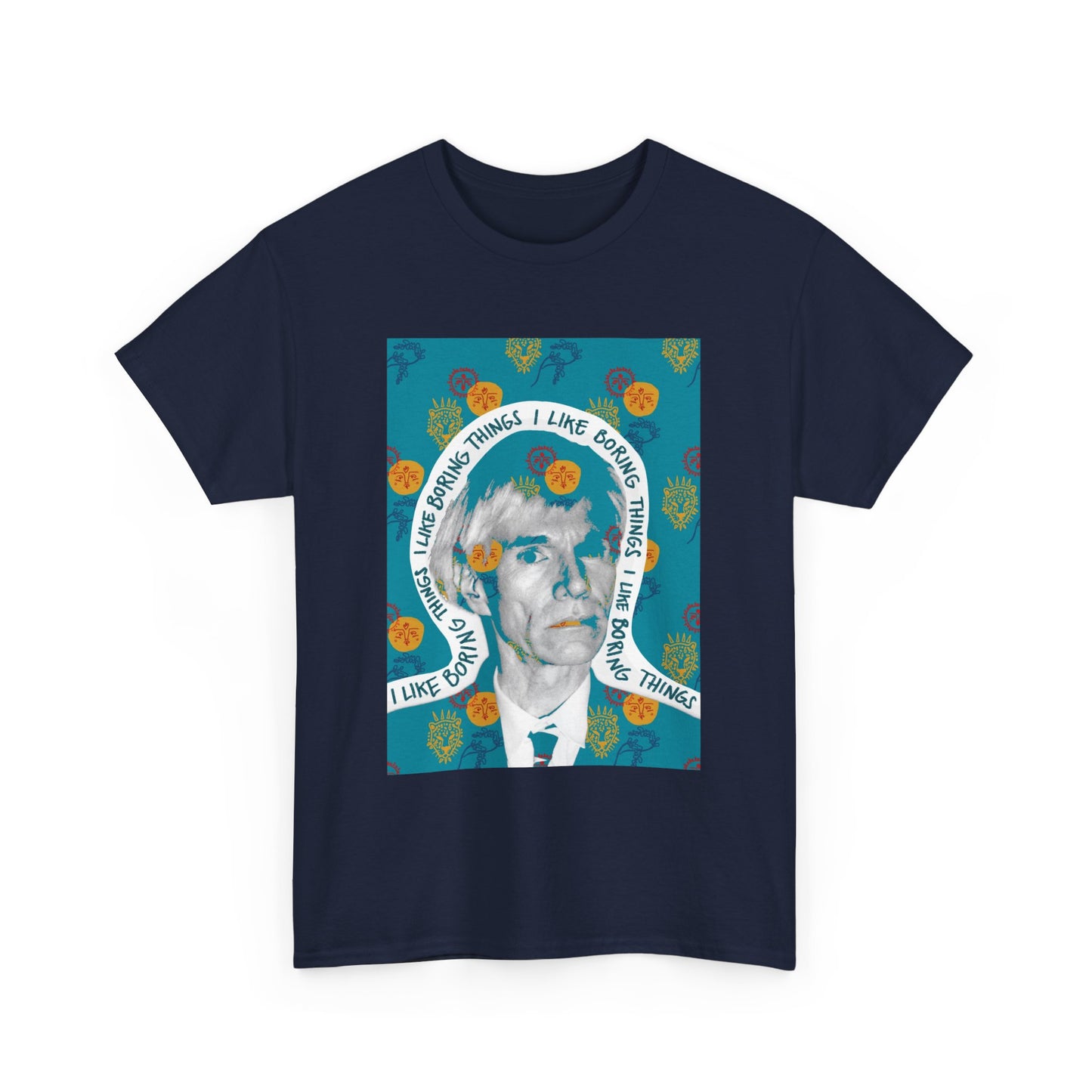 Not Boring Warhol Blue Heavy Cotton Tee