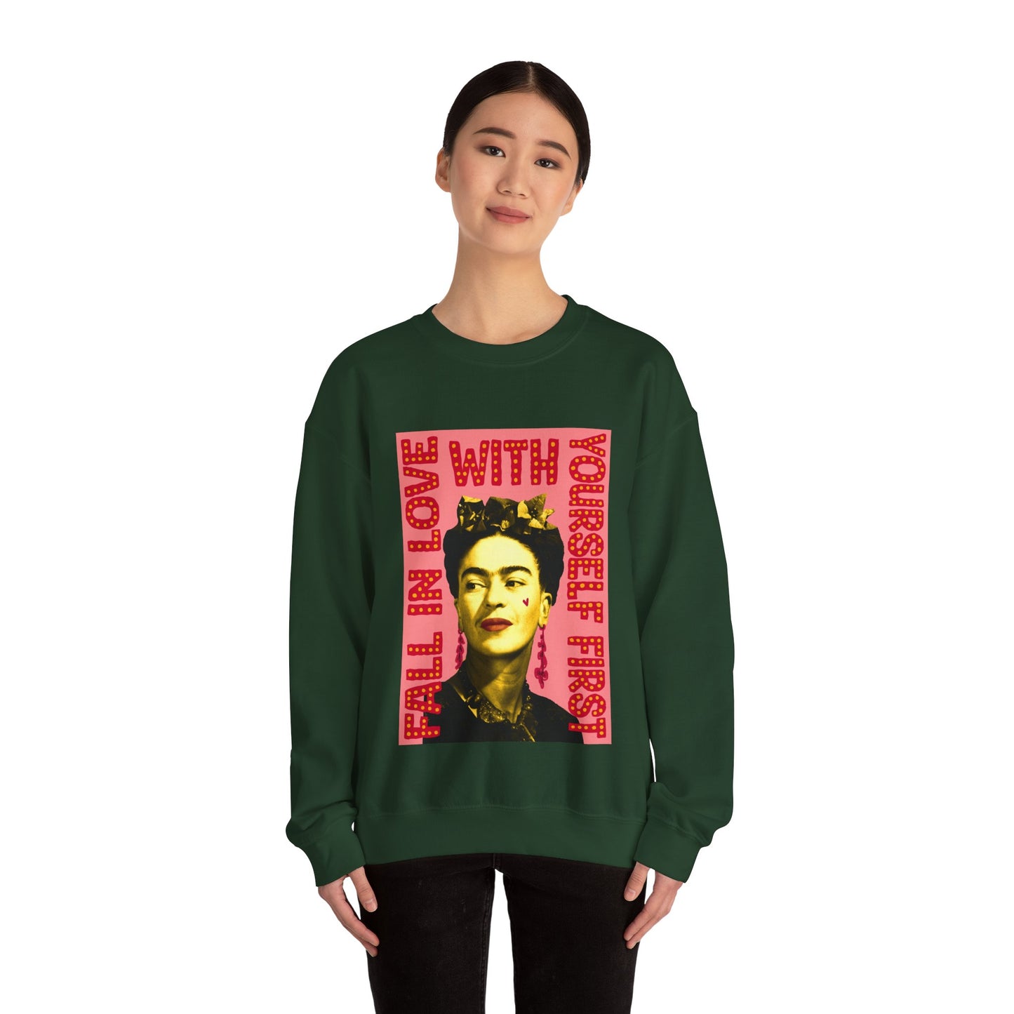 Love Yourself Frida Heavy Blend™ Crewneck Sweatshirt