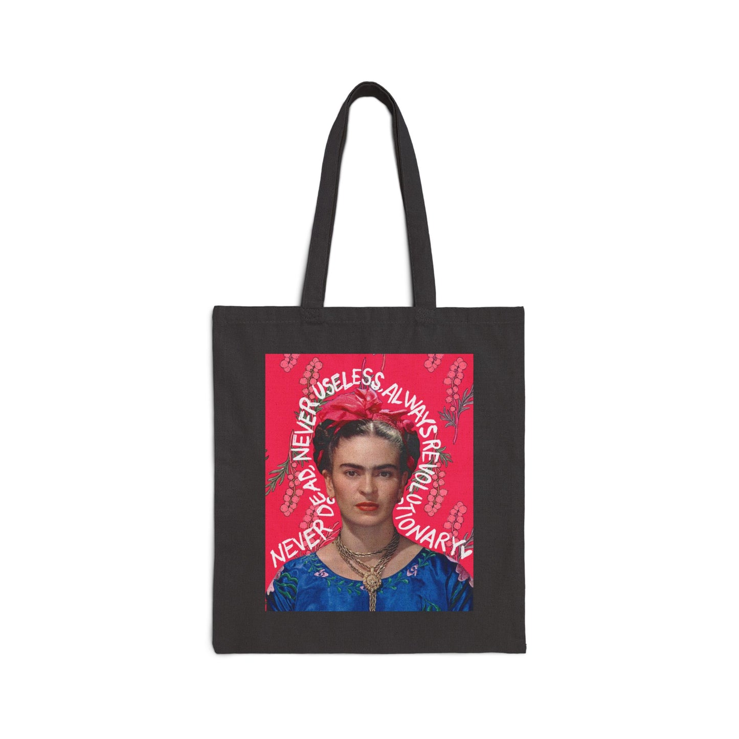 Powerful Frida Cotton Canvas Tote Bag
