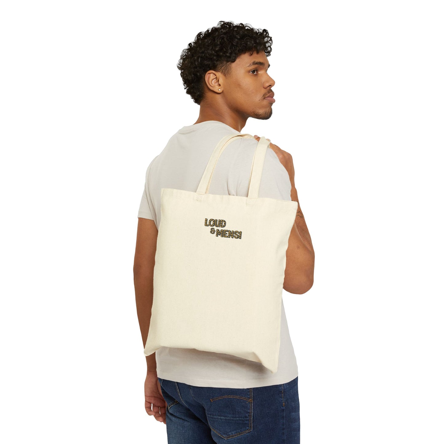 Not Boring Warhol Blue Cotton Canvas Tote Bag