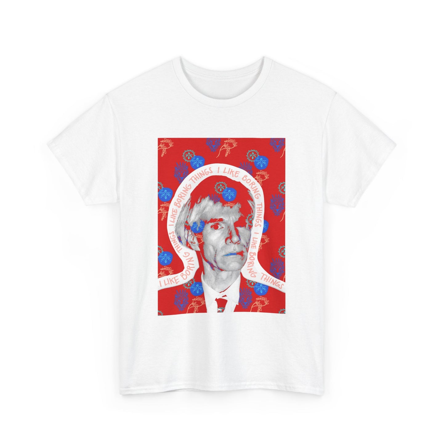 Not Boring Warhol Red Heavy Cotton Tee