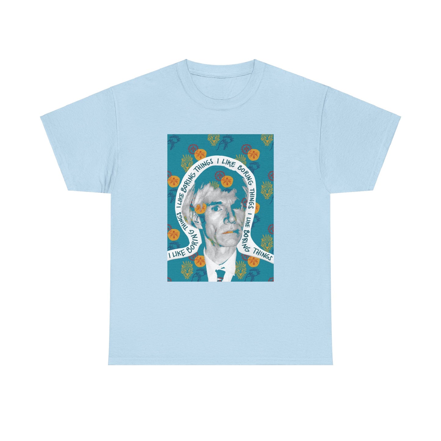 Not Boring Warhol Blue Heavy Cotton Tee
