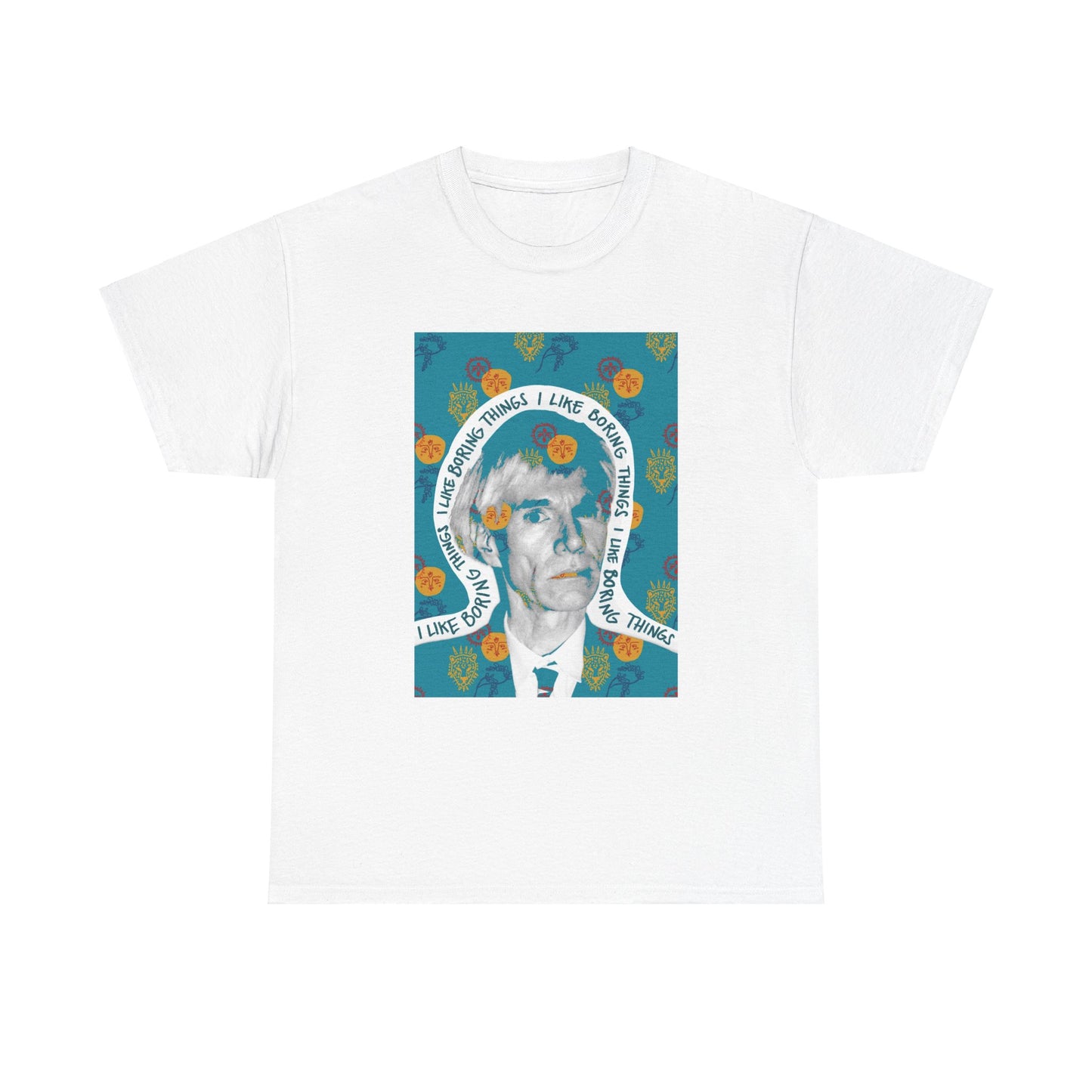 Not Boring Warhol Blue Heavy Cotton Tee